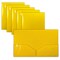 Gold Seal 2 Pkt Plastic Extra Heavyweight Folders Portfolio, High Sheen Reflective Finish, Yellow, 12PK 86320 - alternate 1
